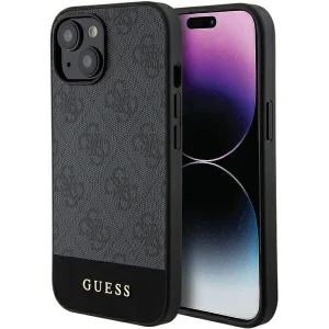 Guess 4G Stripe Collection case for iPhone 15 / 14 / 13 – gray