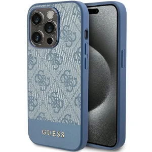 Guess 4G Stripe Collection case for iPhone 15 Pro Max – blue