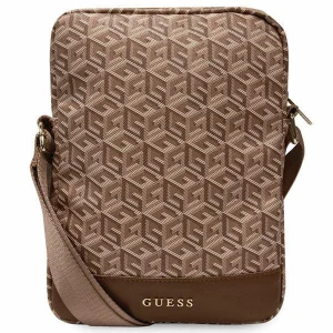 Guess Bag 10″ brown/brown GCube Stripe Tablet Bag