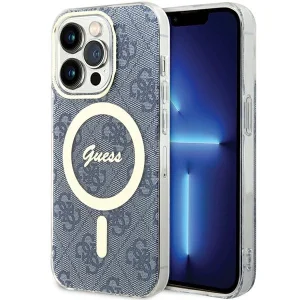 Guess IML 4G MagSafe case for iPhone 15 Pro – blue