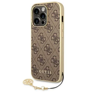 Guess iPhone 14 Pro 6.1 "brown / brown hardcase 4G Charms Collection