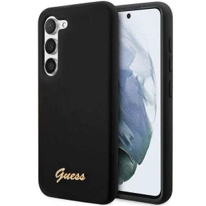 Guess S23+ S916 black/black hardcase Silicone Vintage Gold Logo