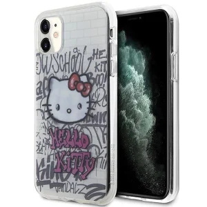 Hello Kitty IML Kitty On Bricks Graffiti case for iPhone 11 / Xr – white