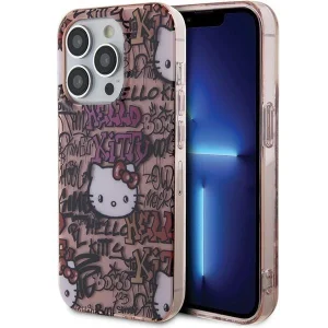 Hello Kitty IML Tags Graffiti case for iPhone 14 Pro – pink