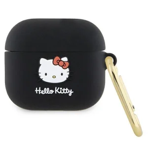 Hello Kitty Silicone 3D Kitty Head case for AirPods 3 – black