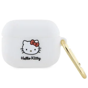 Hello Kitty Silicone 3D Kitty Head case for AirPods Pro – white