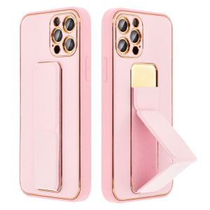 LEATHER Case Kickstand for SAMSUNG Galaxy A15 5G pink