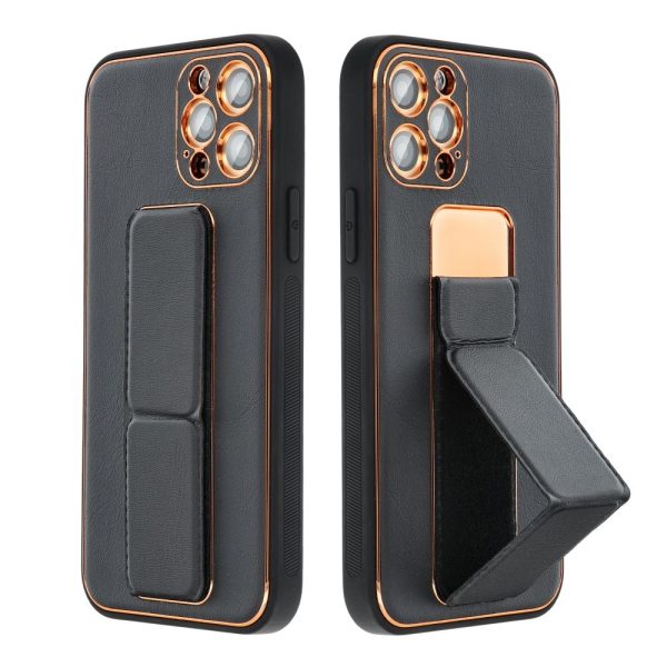 LEATHER Case Kickstand for SAMSUNG Galaxy S24 FE black