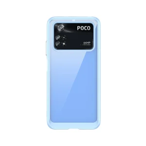 Outer Space Case for Xiaomi Poco M4 Pro cover with a flexible frame blue