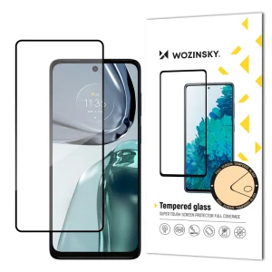 Super Durable Full Glue Tempered Glass Full Screen With Frame Case Friendly Motorola Moto G62 Black