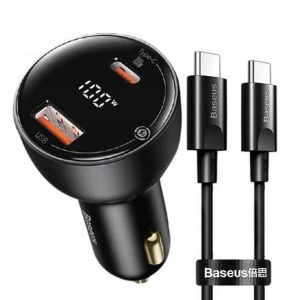 BASEUS car charger Digital Display PPS Dual USB + Type-C  TZCCZX-01