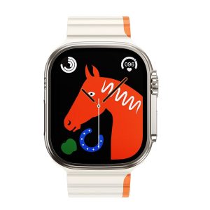 HOCO magnetic silicone strap for Apple Watch 42 / 44 / 45 / 49 mm AS102 starlight with orange