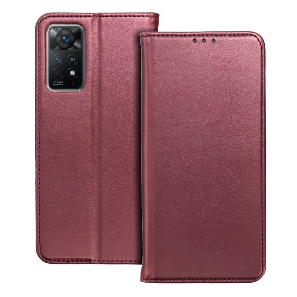 Smart Magneto book case for XIAOMI REDMI NOTE 13 4G burgundy