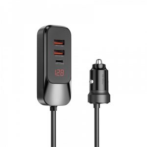 WiWU – Extend Car Charger Wi-QC015 120W PD+QC 2xUSB A + 2xUSB C