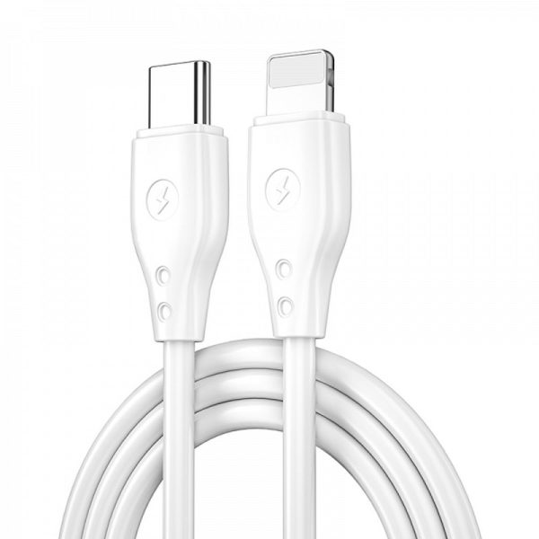 WiWU – Pioneer Series Data Cable Wi-C002 USB C to Lightning 30W – white