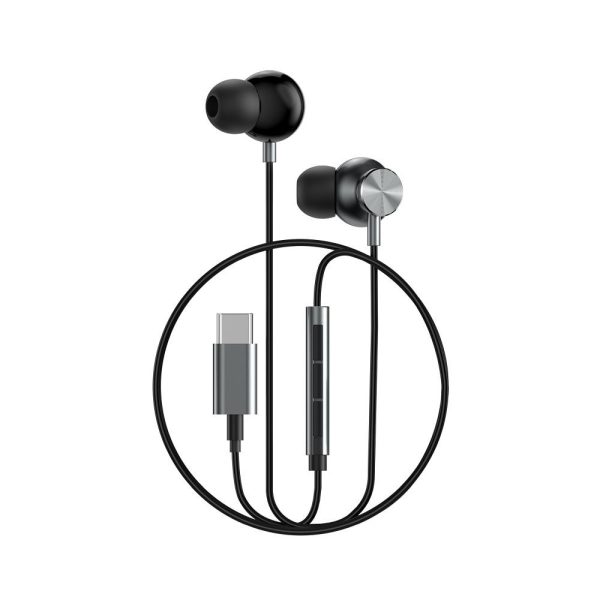 WiWU – Wired Stereo Earphones EB315 USB C  – gray