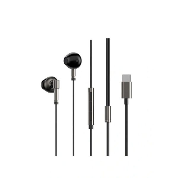 WiWU – Wired Stereo Earphones EB316 USB C  – black