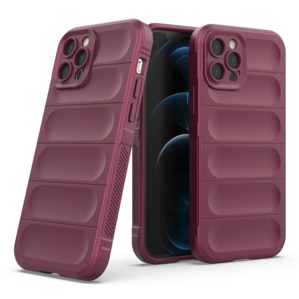 Magic Shield Case for iPhone 12 Pro flexible armored burgundy cover