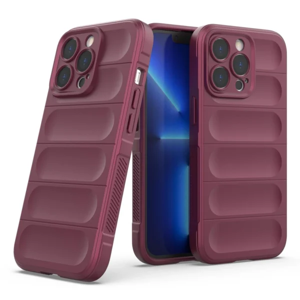 Magic Shield Case for iPhone 13 Pro Max flexible armored burgundy cover