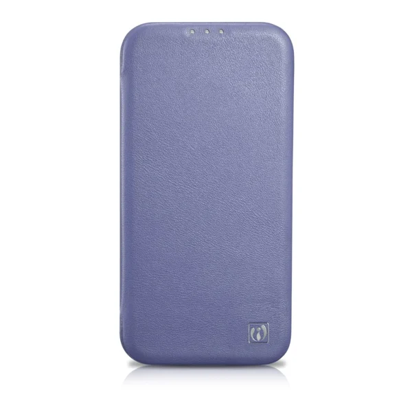 ICarer CE Premium Leather Folio Case iPhone 14 Pro Magnetic Flip Leather Folio Case MagSafe Light Purple (WMI14220714-LP)