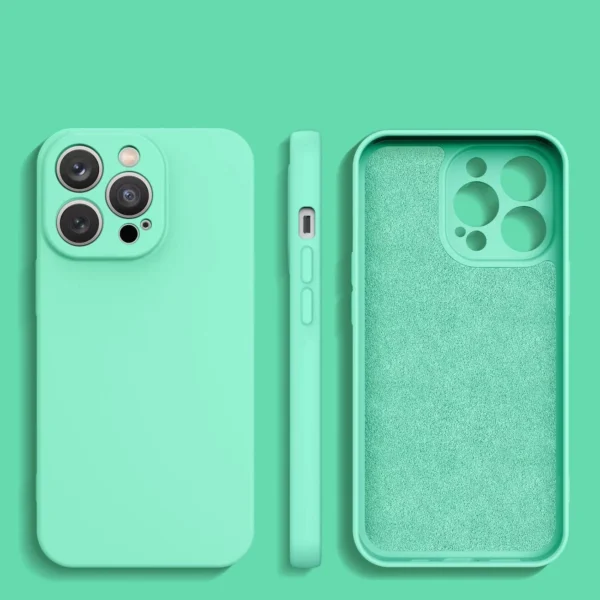 Silicone case iPhone 14 Plus silicone cover mint green