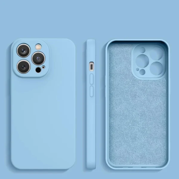 Silicone case iPhone 14 Plus silicone cover light blue