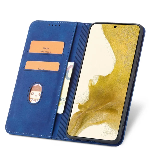 Magnet Fancy Case for Samsung Galaxy S23 flip cover wallet stand blue