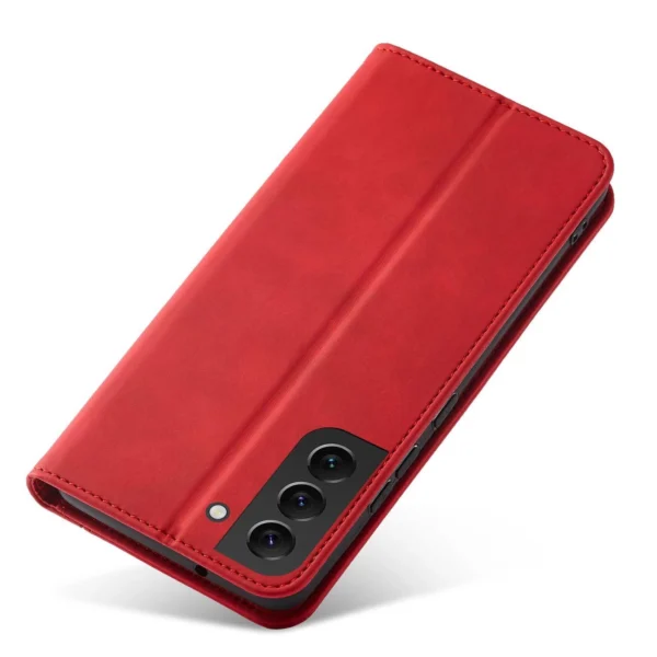 Magnet Fancy Case for Samsung Galaxy S23+ flip cover wallet stand red