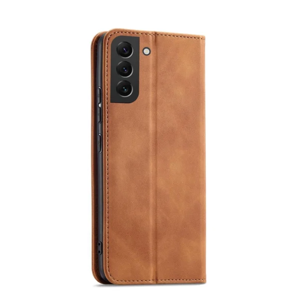 Magnet Fancy Case for Samsung Galaxy S23+ flip cover wallet stand brown