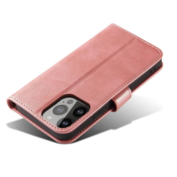 Magnet Case for Samsung Galaxy S23 flip cover wallet stand pink