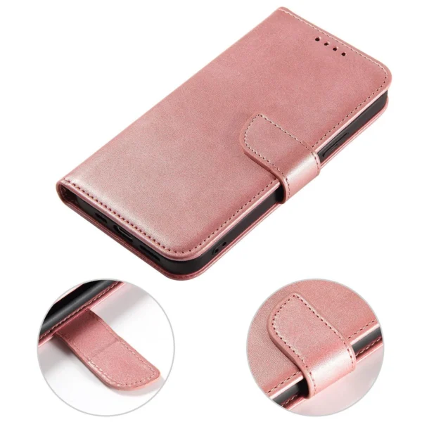 Magnet Case for Samsung Galaxy S23 Ultra Cover with Flip Wallet Stand Pink