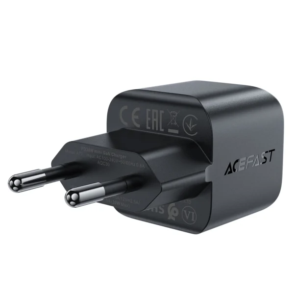 Acefast A77 Mini PD 30W GaN USB-C wall charger - black