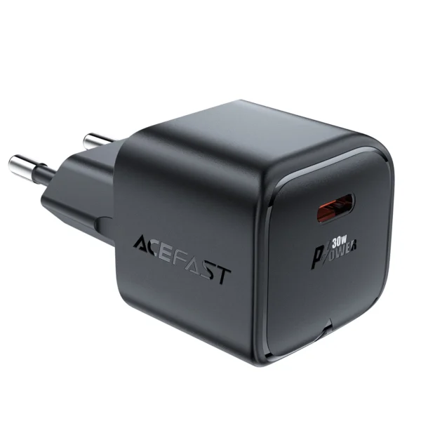 Acefast A77 Mini PD 30W GaN USB-C wall charger - black