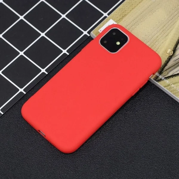 Silicone Case Soft Flexible Rubber Cover for iPhone 11 Pro red