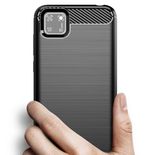 Carbon Case Flexible Cover TPU Case for Y5p black