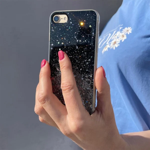 Star Glitter Shining Cover for Samsung Galaxy A31 transparent