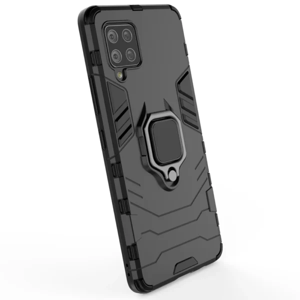 Ring Armor Case Kickstand Tough Rugged Cover for Samsung Galaxy A42 5G black