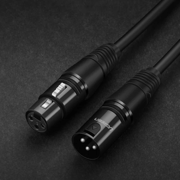 Ugreen AV130 66719 audio XLR (female) - XLR (male) cable for microphone / amplifier 5m - black