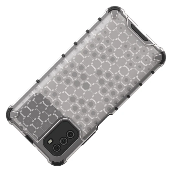 Honeycomb Case armor cover with TPU Bumper for Xiaomi Poco M3 transparent