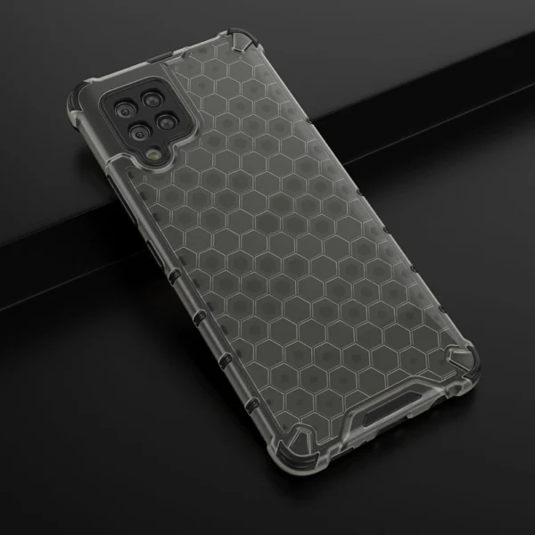 Honeycomb Case armor cover with TPU Bumper for Samsung Galaxy A42 5G black