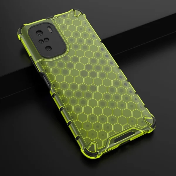 Honeycomb Case armor cover with TPU Bumper for Xiaomi Redmi K40 Pro+ / K40 Pro / K40 / Poco F3 green