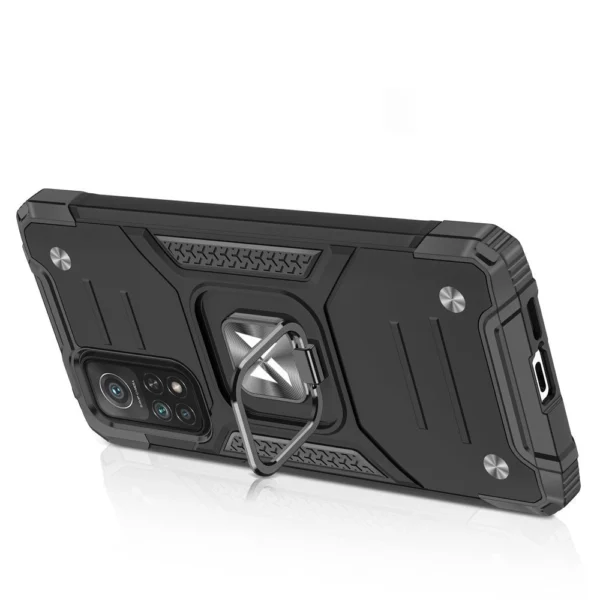 Ring Armor Case Kickstand Tough Rugged Cover for Samsung Galaxy A72 4G black