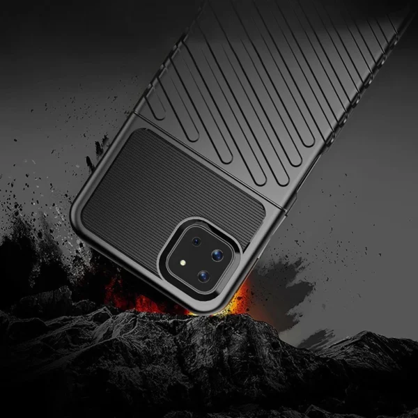 Thunder Case Flexible Tough Rugged Cover TPU Case for Samsung Galaxy A22 5G black