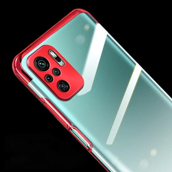 Clear Color Case Gel TPU Electroplating frame Cover for Xiaomi Redmi Note 10 5G / Poco M3 Pro blue