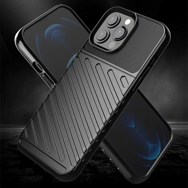 Thunder Case Flexible Tough Rugged Cover TPU Case for iPhone 13 Pro Max black