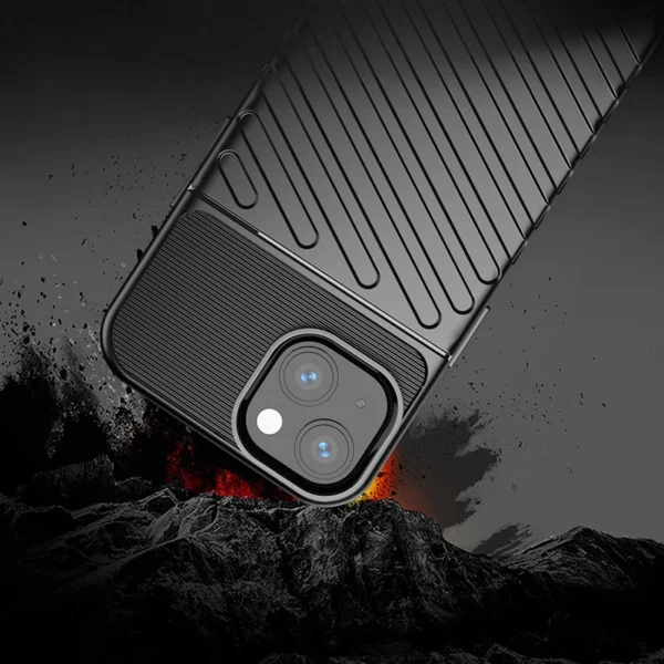 Thunder Case Flexible Tough Rugged Cover TPU Case for iPhone 13 mini black