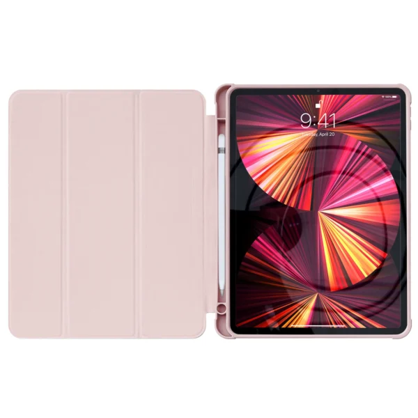 Stand Tablet Case Smart Cover case for iPad Pro 12.9 '' 2021 with stand function pink