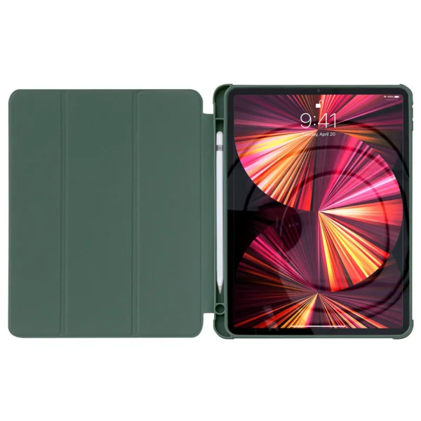 Stand Tablet Case Smart Cover case for iPad Pro 12.9 '' 2021 with stand function green