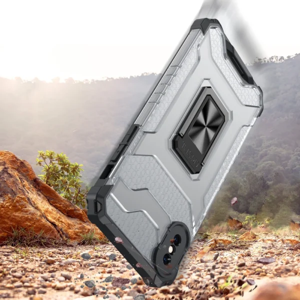 Crystal Ring Case Kickstand Tough Rugged Cover for iPhone XS Max blue