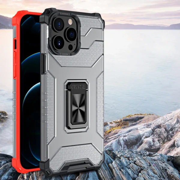 Crystal Ring Case Kickstand Tough Rugged Cover for iPhone 11 Pro Max red